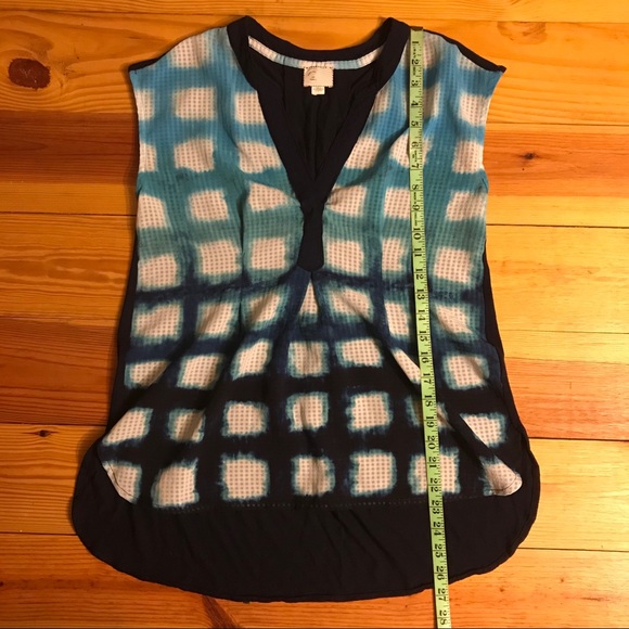 Anthropologie Postmark Blue Ombré Top, NWOT, XS - Picture 7 of 12
